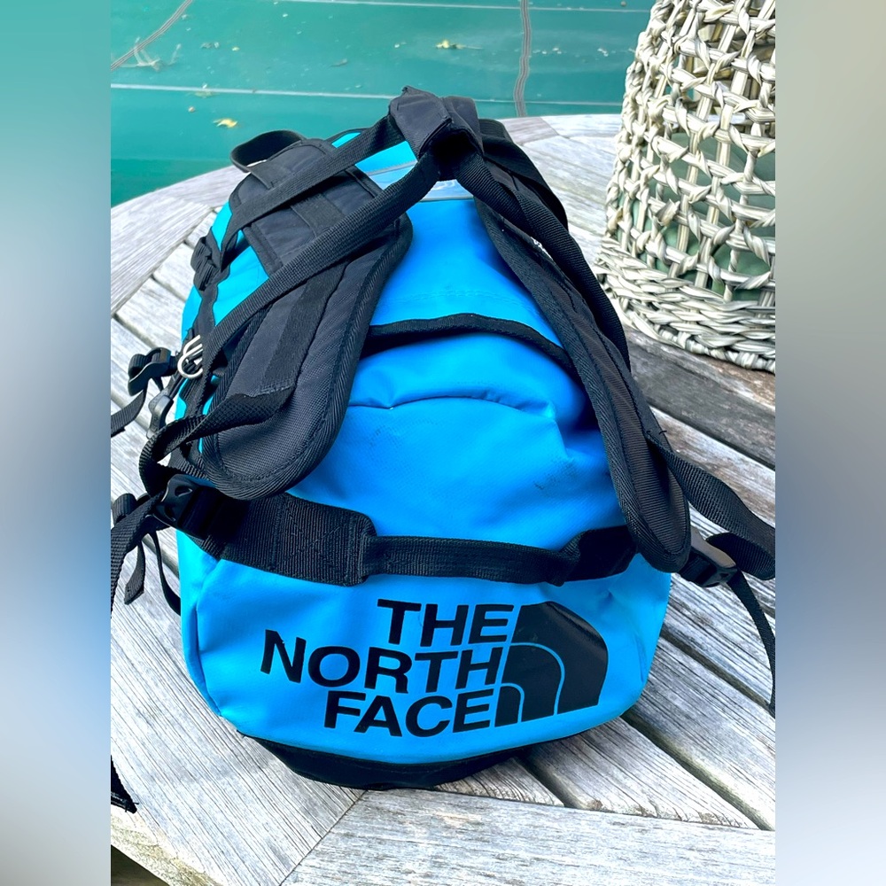 The North Face Base Camp Duffel Small travel tools blue used good 30L